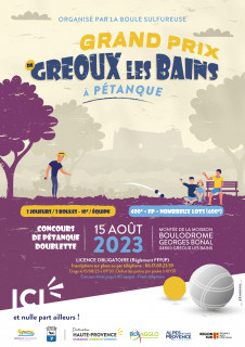 Grand prix de Gréoux-les-Bains à Pétanque 15 août