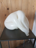 Sculpture albâtre blanc