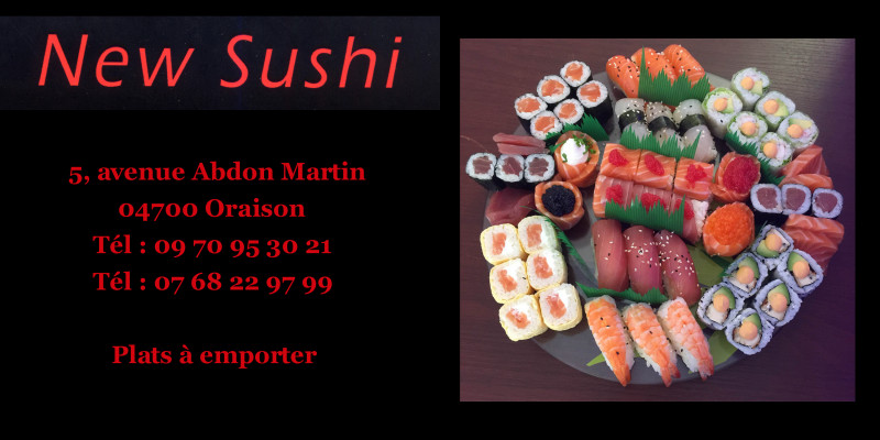 Encart publicitaire New Sushi